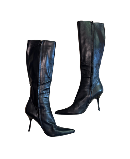 Vicini Black Cutout Boots
