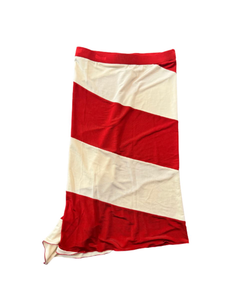 Jean Paul Gaultier Soleil Red Striped Skirt