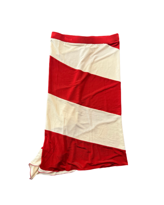 Jean Paul Gaultier Soleil Red Striped Skirt