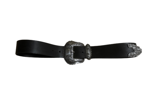 Dsquared² Black Leather Western Style Belt