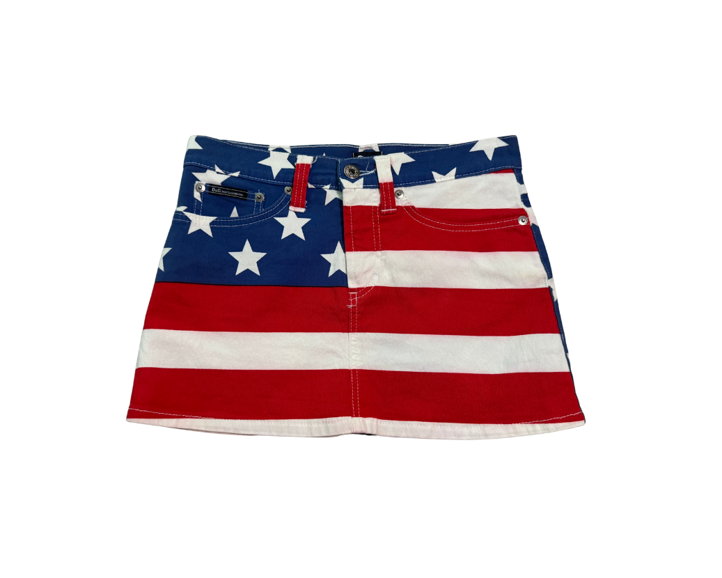 Dolce & Gabbana American Flag Mini Skirt