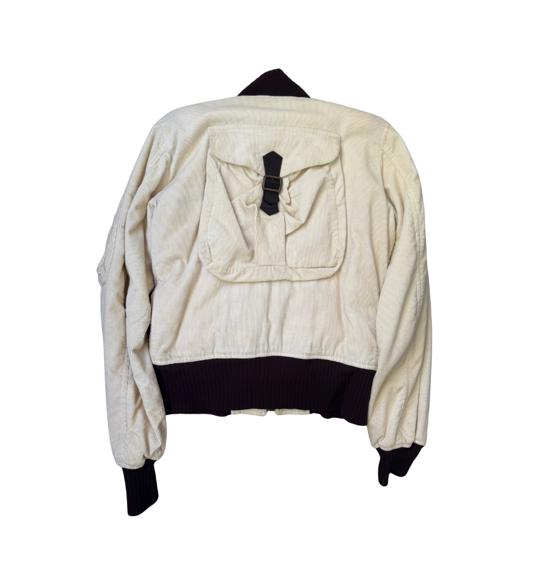 Dolce & Gabbana Rabbit Fur Lined Corduroy Cargo Jacket