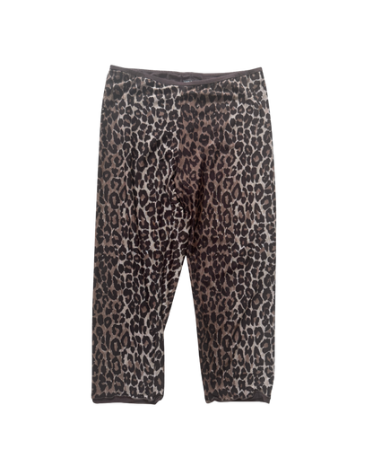 Dolce & Gabbana Mare Leopard Mesh Capri Leggings