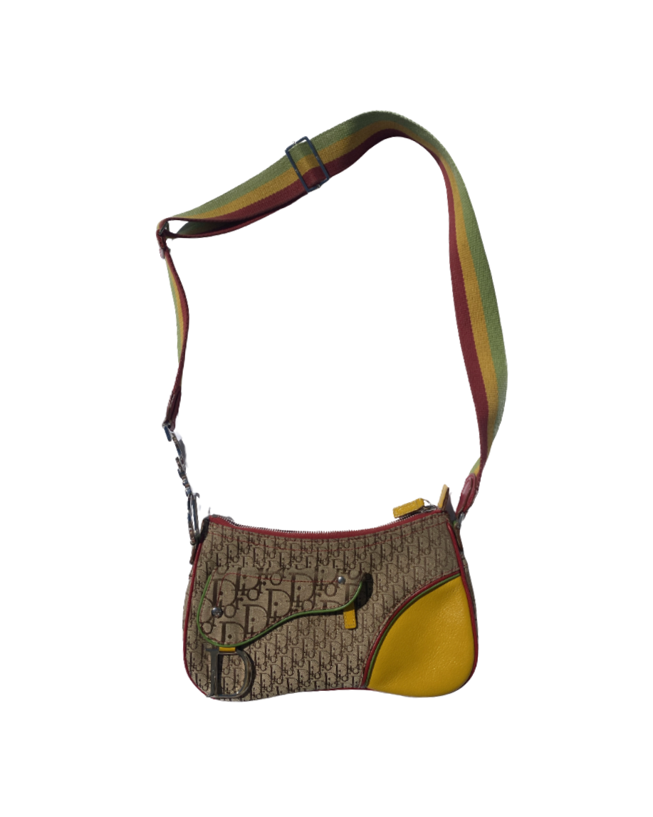 Christian Dior ‘Rasta’ Double Saddle Crossbody Bag