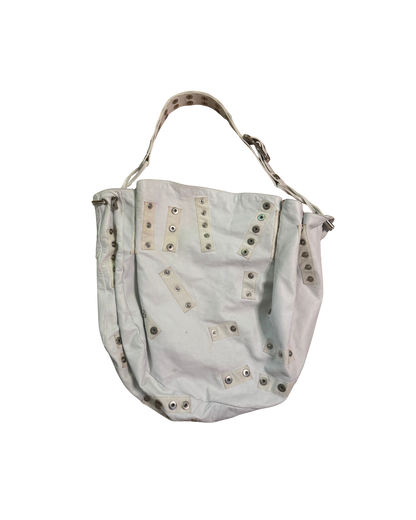 Dolce & Gabbana White Slouchy Leather Snap Bag
