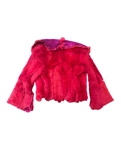 Roberto Cavalli Fuchsia Reversible Fur Coat