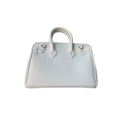Seth Fountain White Faux “Burkin” Bag
