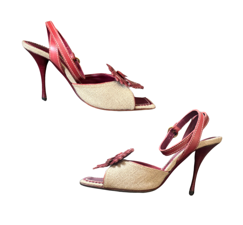 Yves Saint Laurent Heart Slingback Heels