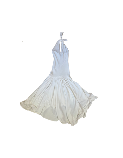 Callaghan by Romeo Gigli White Drop Waist Halter Dress