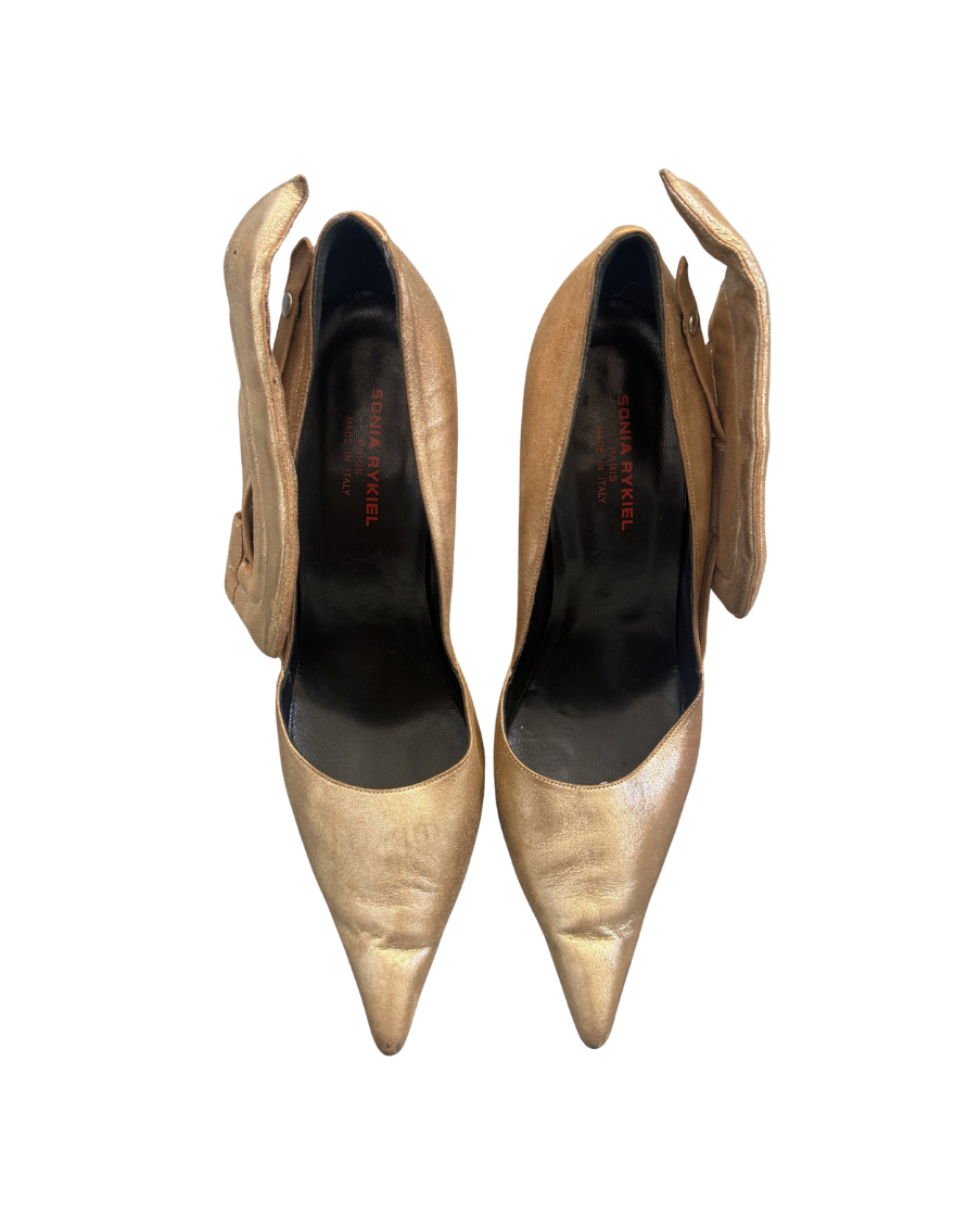 Sonia Rykiel Gold Winged Heels