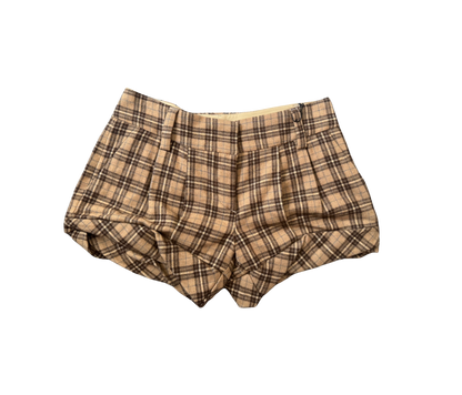 Dolce & Gabbana Plaid Mini Wool Shorts