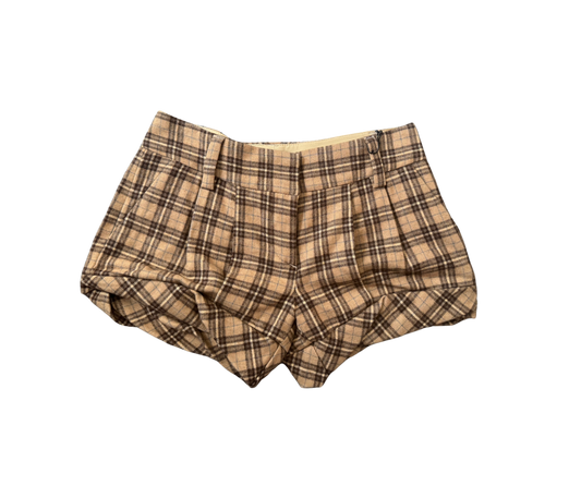 Dolce & Gabbana Plaid Mini Wool Shorts