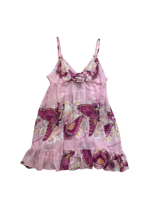 Betsey Johnson Pink Butterfly Babydoll Dress