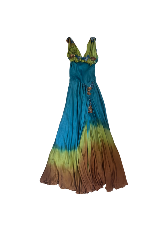 Panos Zinas Ombre Beaded Maxi Dress