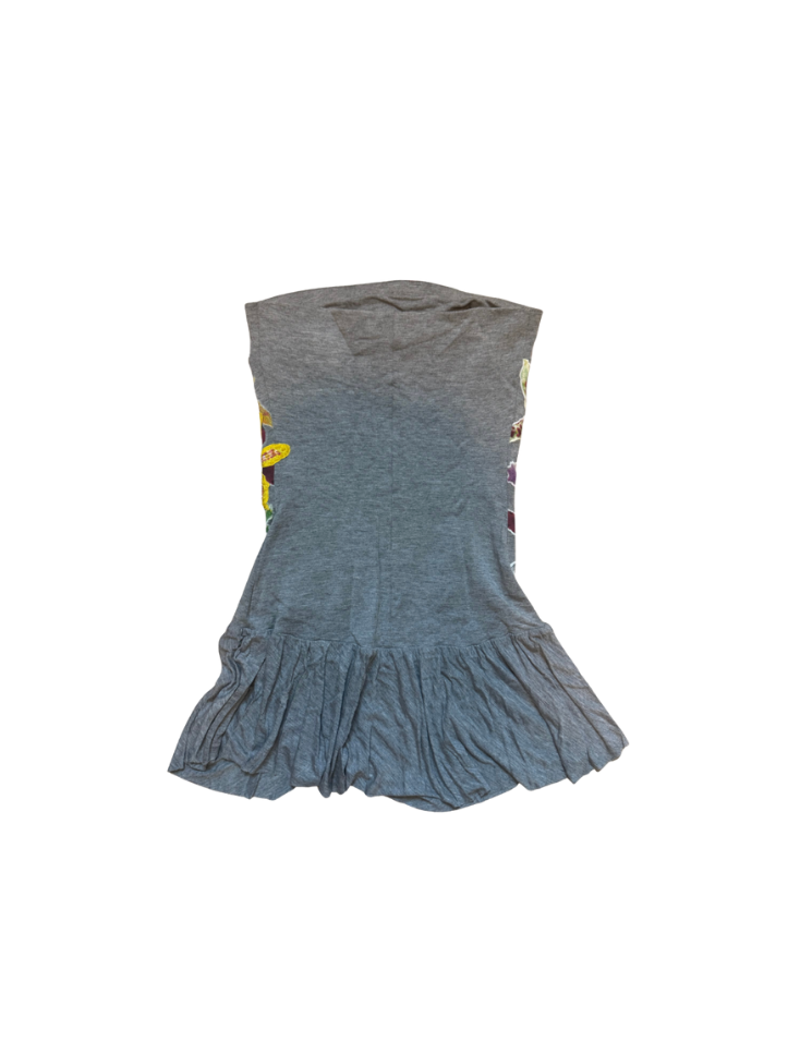 Gaetano Navarra Floral Appliqué Mini Dress