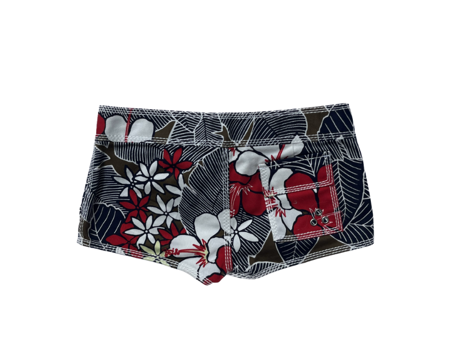 Dsquared² Denim Floral Lace Up Shorts