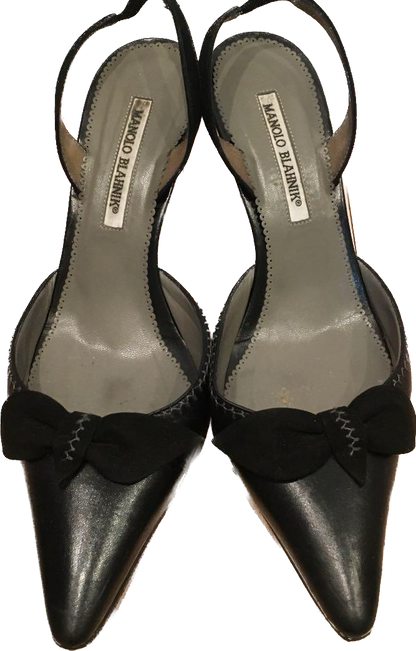 Manolo Blahnik Black Slingbacks