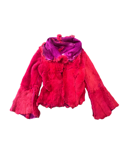 Roberto Cavalli Fuchsia Reversible Fur Coat