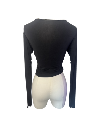 Gianfranco Ferré Black Wrap Top