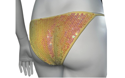 Plein Sud Sun Yellow Sequin Bikini Bottom