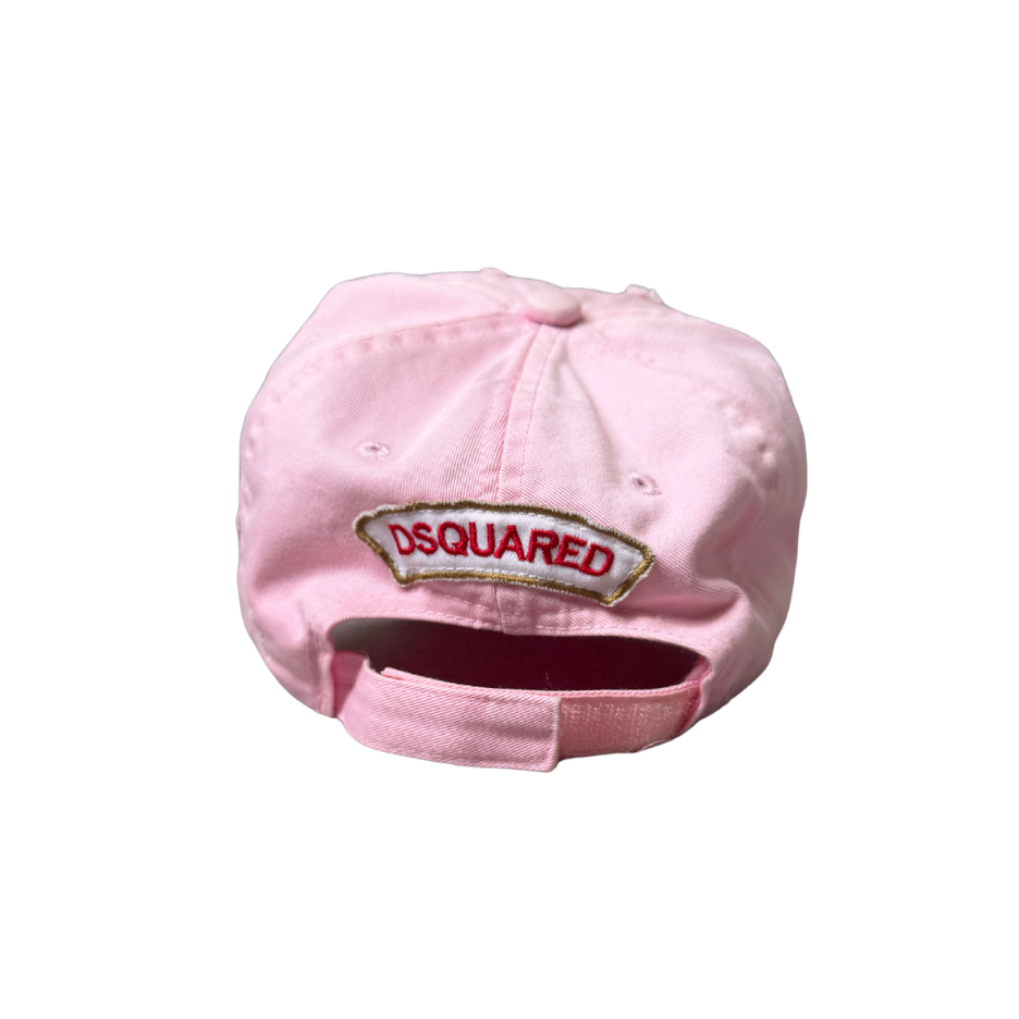 Dsquared² Pink Cutoff “Camp Milan” Baseball Hat