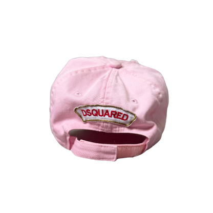 Dsquared² Pink Cutoff “Camp Milan” Baseball Hat