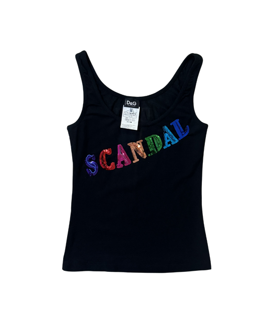 Dolce & Gabbana Rainbow “Scandal” Sequin Tank Top