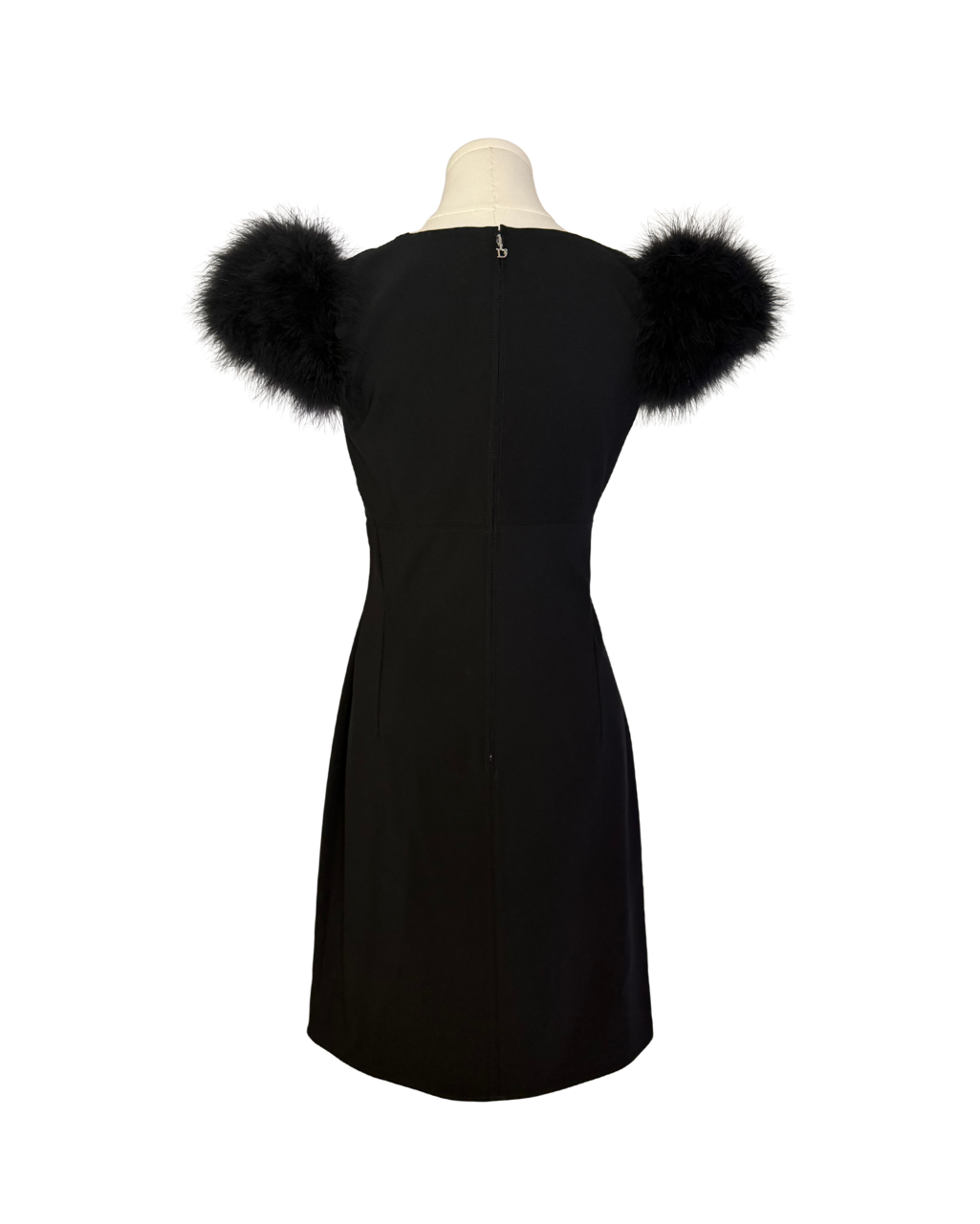 Dsquared² Black Feather Goth Bra Dress