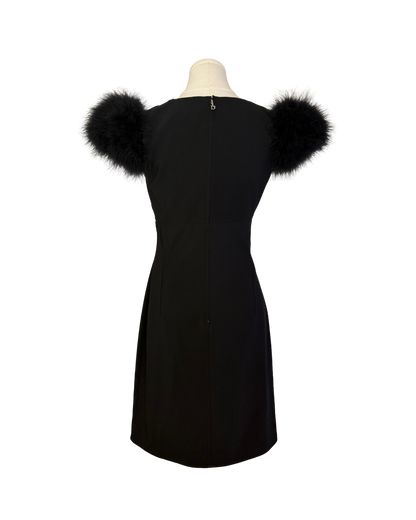 Dsquared² Black Feather Goth Bra Dress