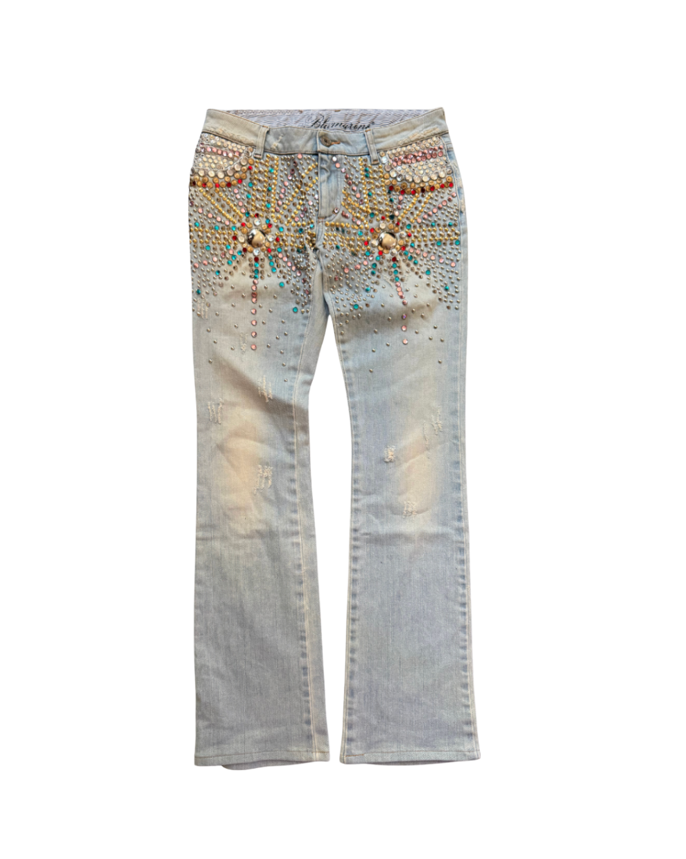 Blumarine Rhinestone Embellished Jeans