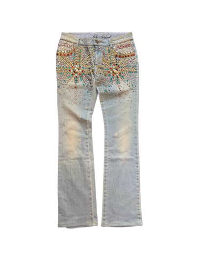 Blumarine Rhinestone Embellished Jeans