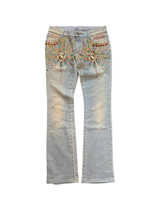 Blumarine Rhinestone Embellished Jeans