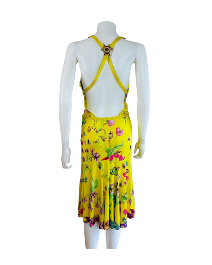 Versace Yellow Floral Medallion Dress