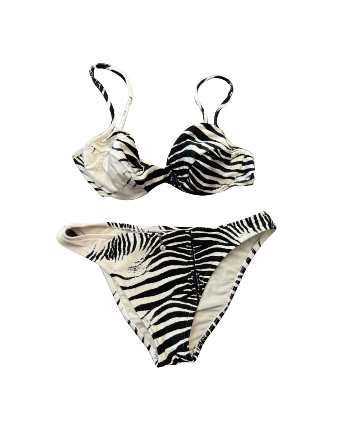 Roberto Cavalli Zebra Belly Button Piercing Bikini
