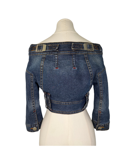 Dsquared² Cropped Denim Double-Zip Jacket