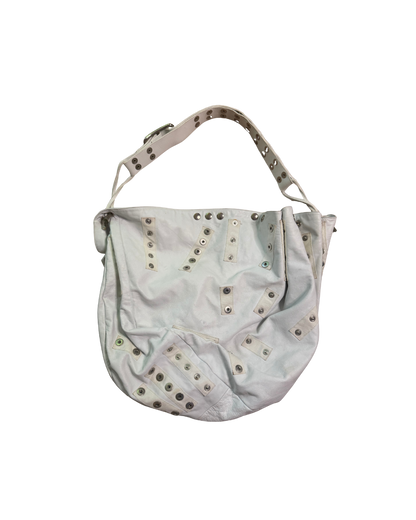 Dolce & Gabbana White Slouchy Leather Snap Bag