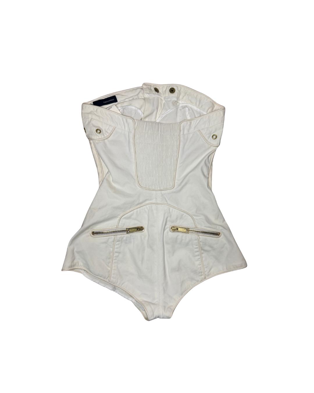 Dsquared² Mini White Denim Jumpsuit