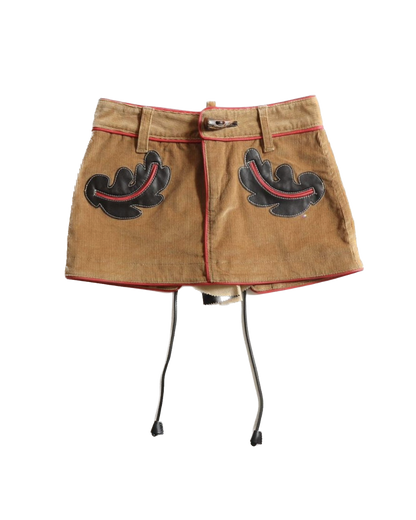 Dsquared² Camel Corduroy Skirt