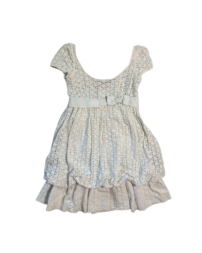 Blugirl White Eyelet Mini Babydoll Dress