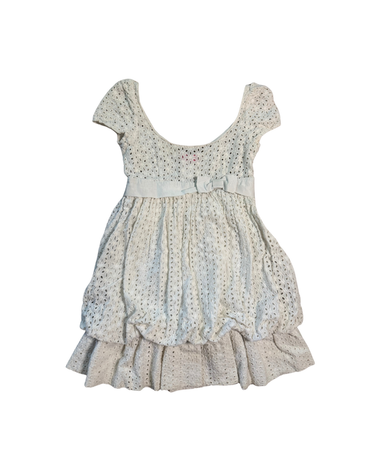 Blugirl White Eyelet Mini Babydoll Dress