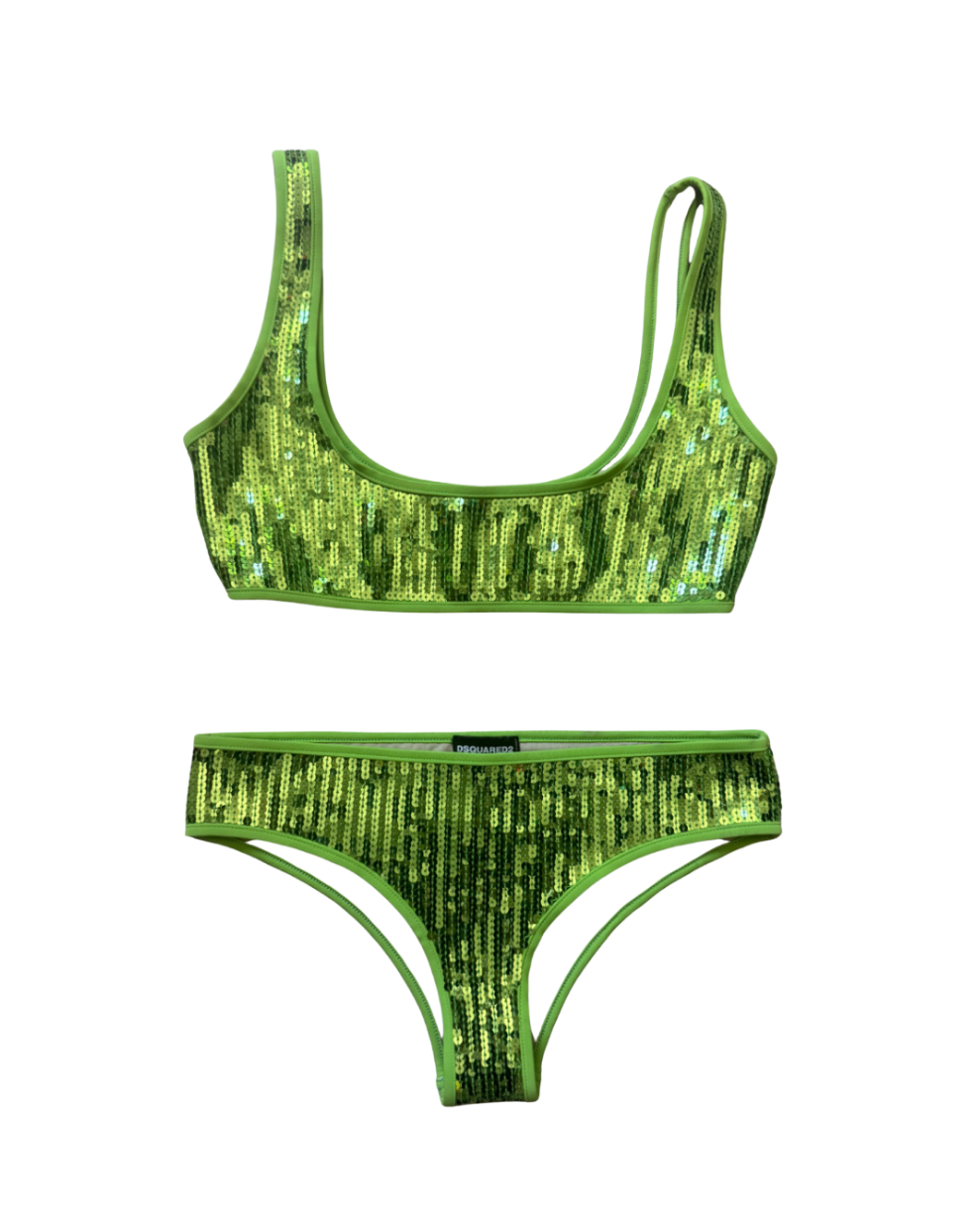 Dsquared² Green Sequin Bikini