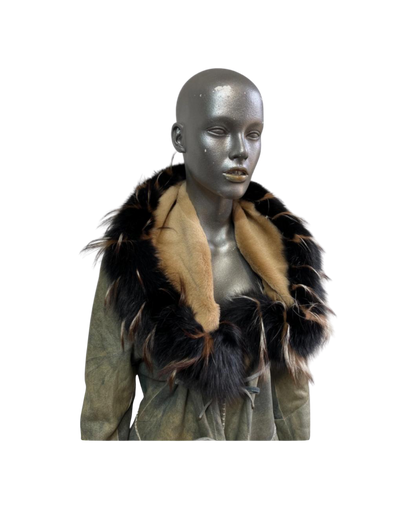 Roberto Cavalli Afghan Fur Collar Coat