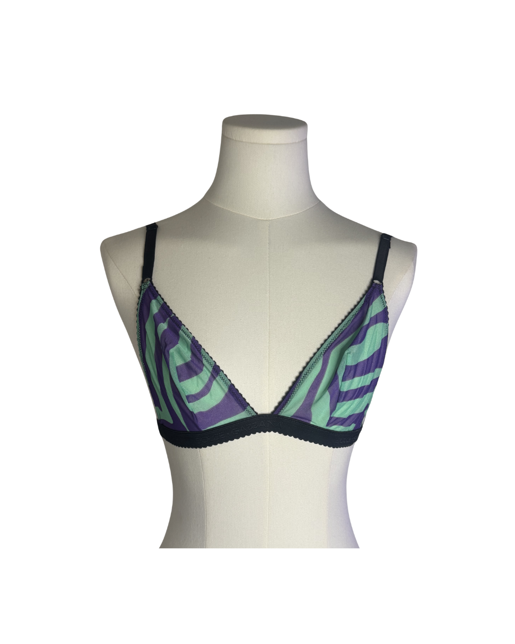 Dolce & Gabbana Mesh Purple/Green Zebra Bra