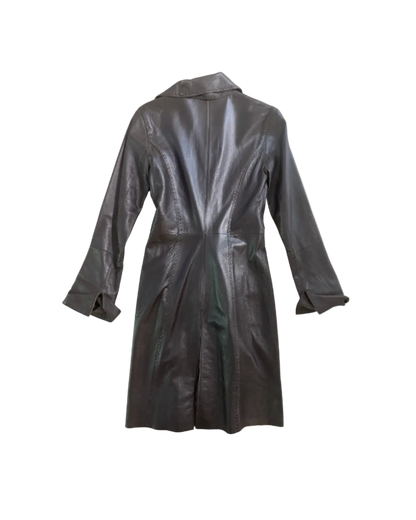 Guess Brown Leather Trench Coat