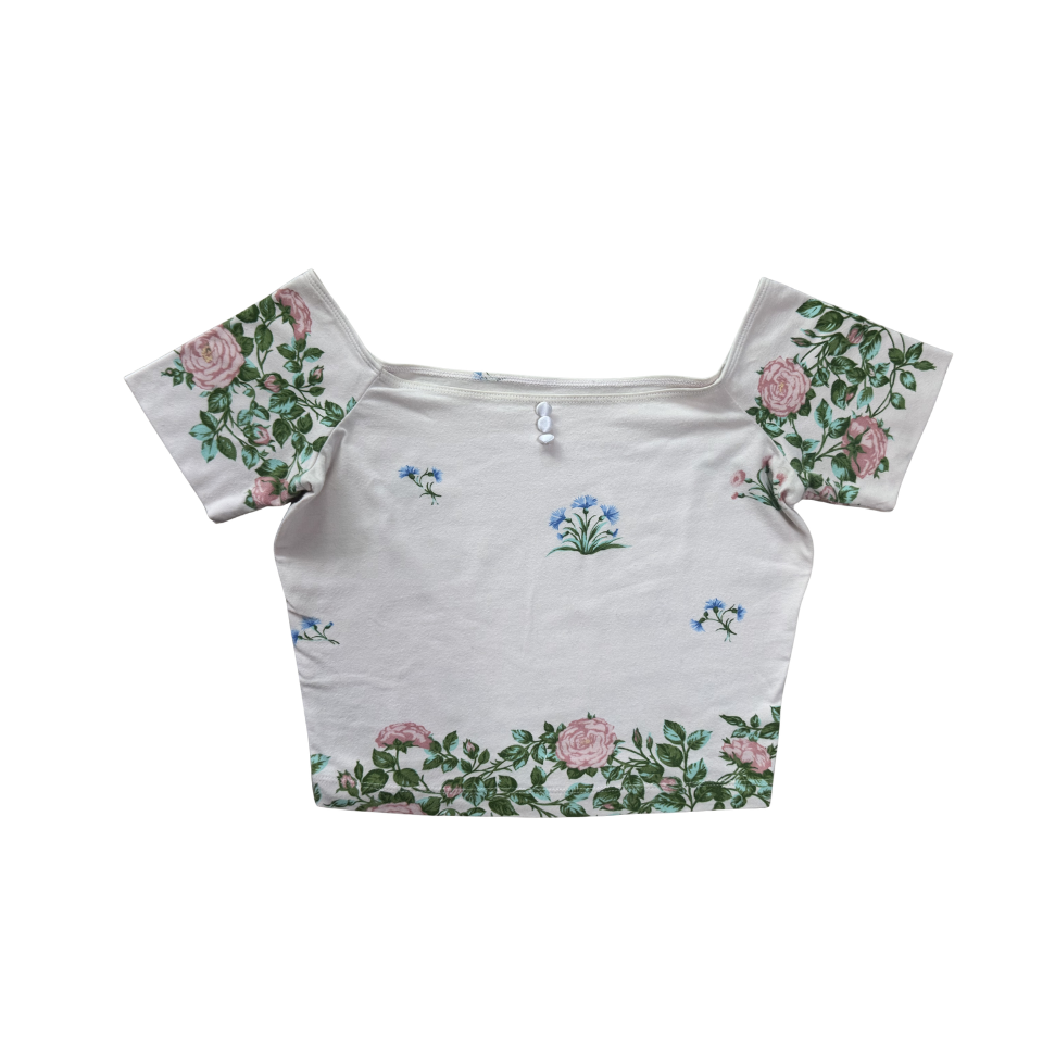 Anna Molinari by Blumarine Cropped Printed Top