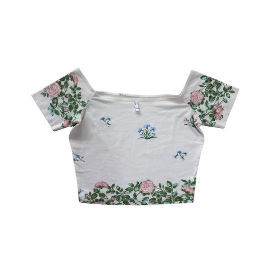 Anna Molinari by Blumarine Cropped Printed Top