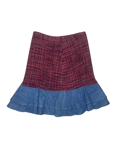 Dolce & Gabbana Tweed and Denim Skirt
