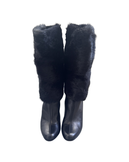 Gucci Leather & Mink Boots