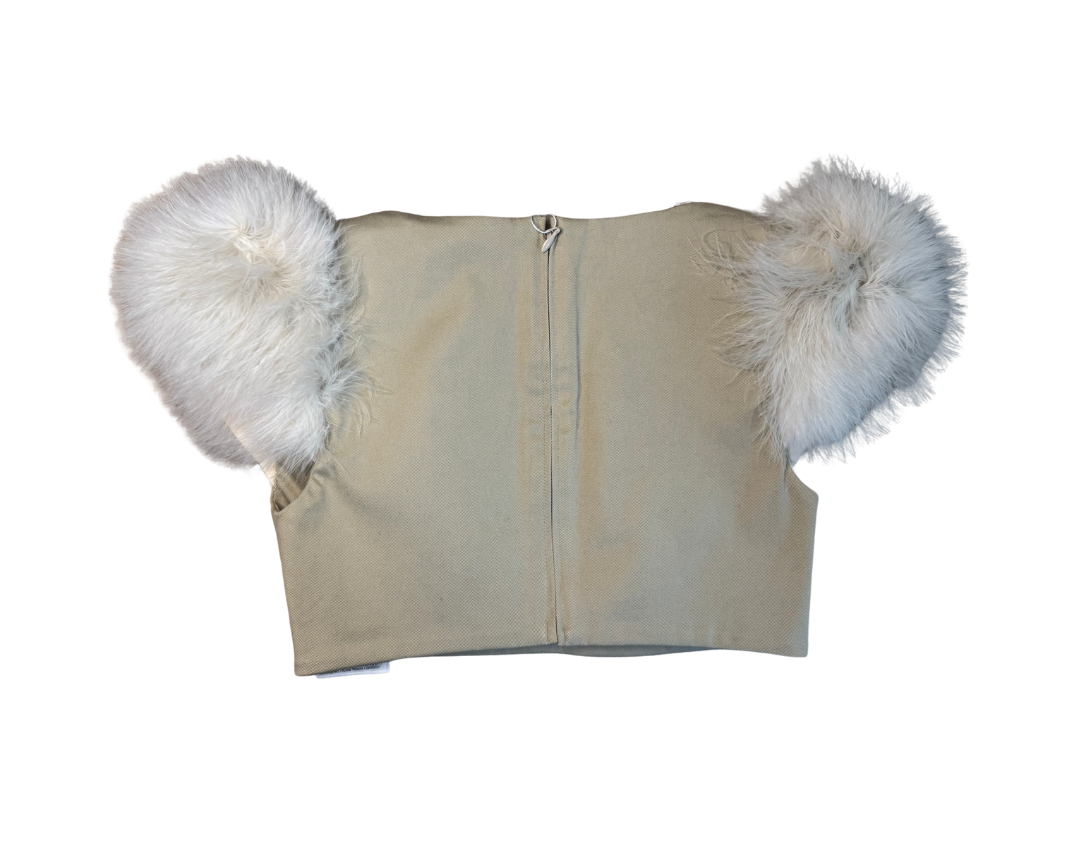 Dsquared² Feather Goth Bra Top