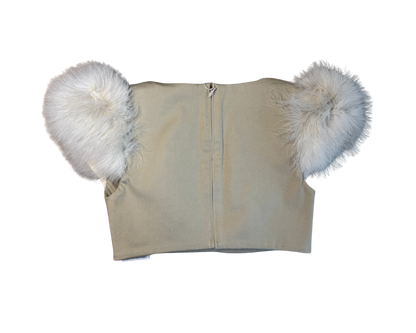 Dsquared² Feather Goth Bra Top